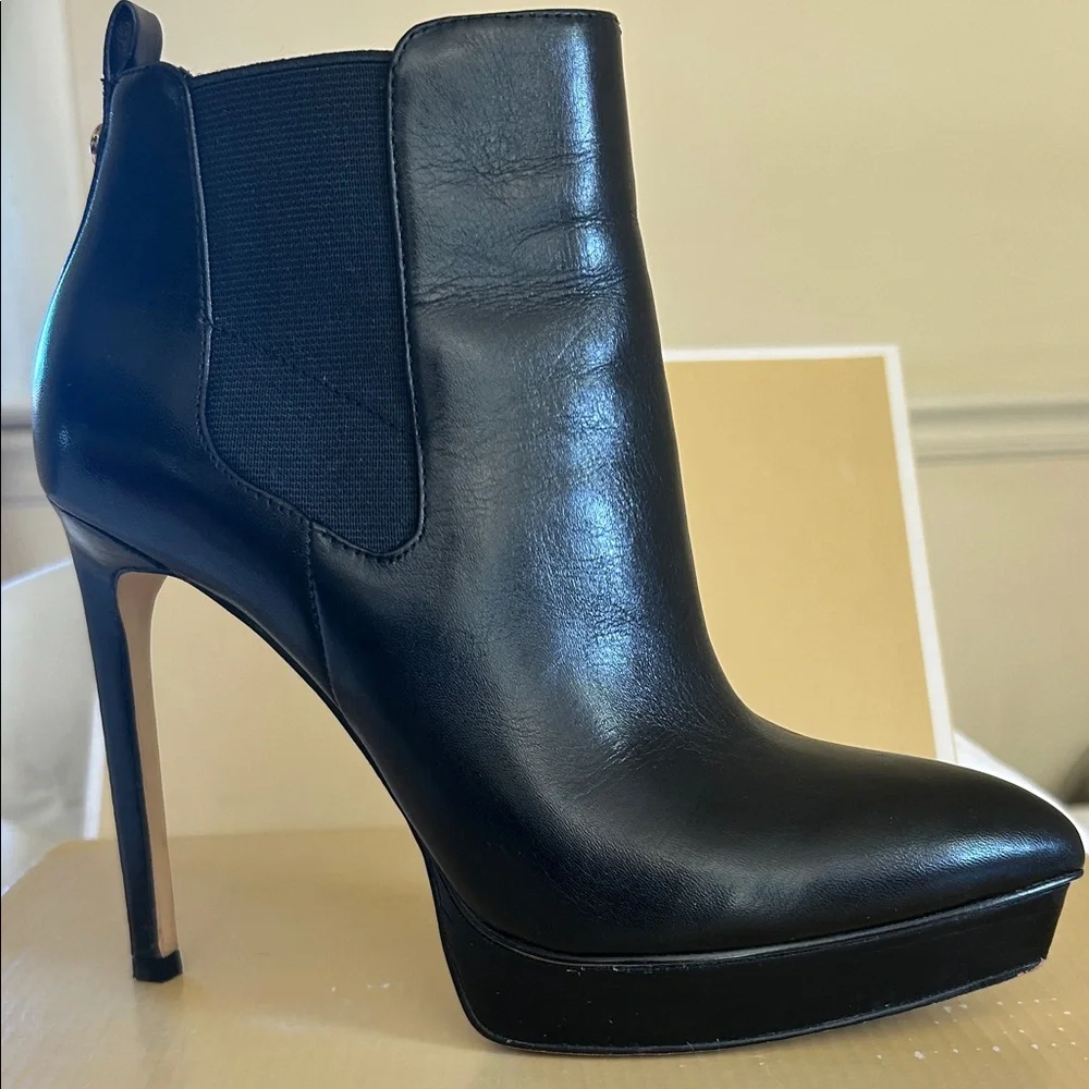 Michael Kors Black Heeled Ankle Boots - Picture 5 of 7